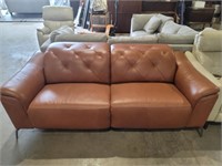 Brown Leather Dual Power Reclining W/USB