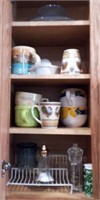 Q - CERAMIC MUGS, PLATE RACK, MORE (K58)