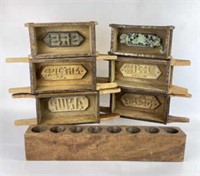 Vintage Wooden Brick Molds & Sugar Mold