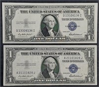 2  1935-F  $1 Silver Certificates   VF