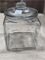 Rare Planters Peanut Jar w/ Lid, Slight chip in li