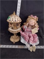 Carousel Decor & Doll Lot