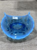 9" Blue Beaded Star Bowl