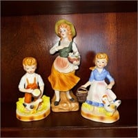 (3) Vintage Home Interiors(?) Figurines