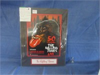 Rolling stones poster on hard board