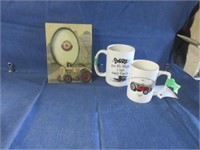 farm tractor picture frame & mugs