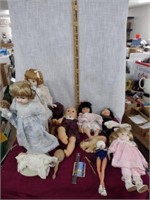 Mixed Style Vintage Dolls Lot