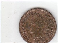 1907 US Indian Head Copper Penny