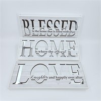 Mirrored Home Decor Signs