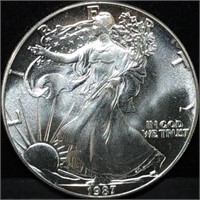 1987 1oz Silver Eagle Gem BU