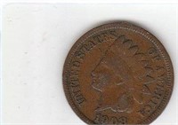 1908 US Indian Head Copper Penny