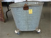 Galvanized mop bucket