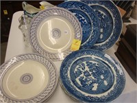 Lot of 8 19th Century ironstone plates including