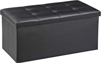 30'' LEATHER OTTOMAN STORAGE BENCH