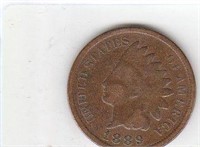 1889 US Indian Head Copper Penny