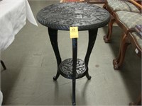 Highly carved Asian side table