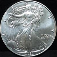 2021 1oz Silver Eagle Gem BU