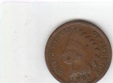 1891 US Copper Indian Head Penny