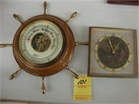 Paris bedroom clock along with a Linden barometer