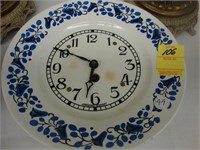 Blue and white Junghans plate clock, c. 1910