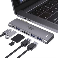 $18  USB C Adapter for MacBook  6 in 1 USB-C Hub
