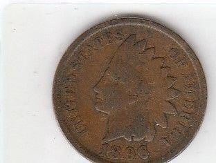 1896 US Copper Indian Head Penny