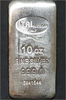 10 Troy Oz .999 Fine Silver Numbered Bar