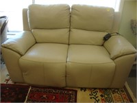 Leather massage loveseat