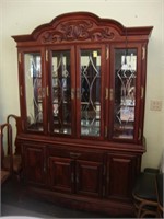 Contemporary lighted china cabinet