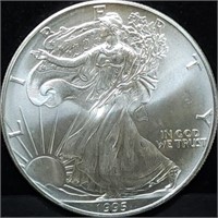 1995 1oz Silver Eagle Gem BU Better Date