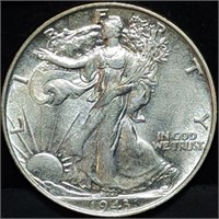 1943 Walking Liberty Silver Half Dollar Gem BU