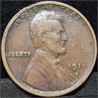 1911-S Lincoln Wheat Cent, Better Date