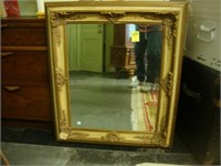 Beveled decorator gilt mirror