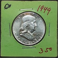 1949 Franklin Silver Half Dollar High Grade