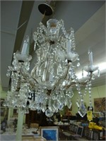 6 light Maria Theresa crystal chandelier