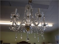 5 light crystal arm chandelier