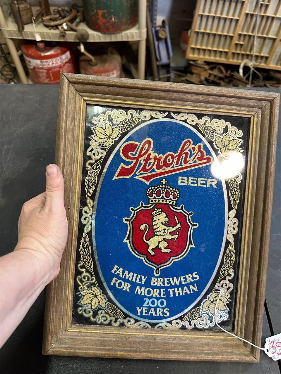 STROHS BEER MIRROR