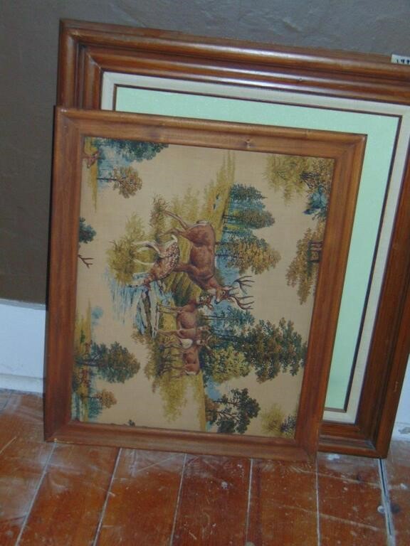 (2) Vintage Framed Wall Decor