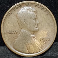 1912-S Lincoln Wheat Cent, Better Date