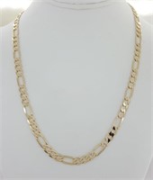 14 Kt Yellow Gold Fancy Link Chain Necklace