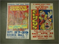 2 1970’s touring circus’ posters