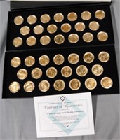 (2) Sets of 24Kt Layered Gold Quarter