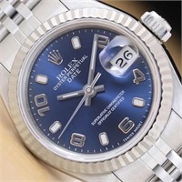 Rolex Ladies Datejust Blue Arabic Watch
