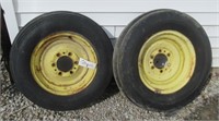 (2) Duramark 6 lug tractor/implement tires. Size