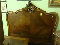 5 piece Louis XV walnut bedroom set consisting of