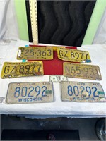 6 LICENCE PLATES 79-80'S