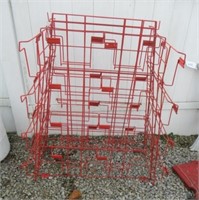 Wire rack display.