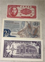 (3)FOREIGN BANK NOTES-ASSORTED