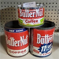 3  BUTTERNUT COFFEE CANS