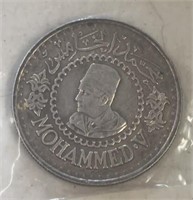1956 MOROCCO (500-FRANCS) COIN (90% ASW  .06511)